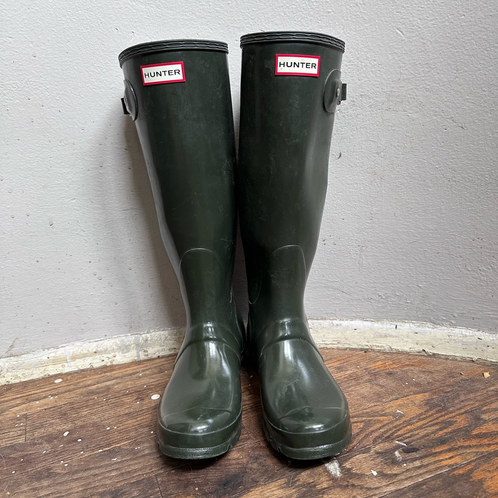 Hunter Dark Green Waterproof Boots